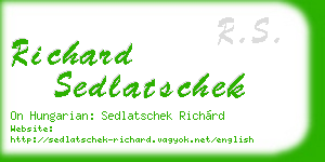 richard sedlatschek business card