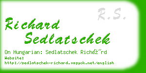 richard sedlatschek business card